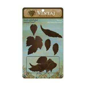  Vintaj Metal Altered Blanks 5/Pkg Leaves; 3 Items/Order 