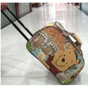  Disney Winnie the Pooh Travel Rolling Suitcase Luggage Bag 