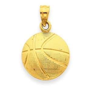  14k Yellow Gold Basketball Pendant Jewelry