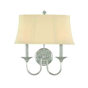   Polished Nickel Rockville Two Light Wall Sconce from the Rockville Co