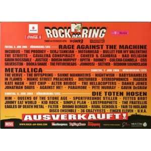  ROCK AM RING & IM PARK   2 0 0 8 DIN A0   CONCERT   POSTER 