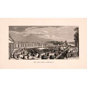 1876 Wood Engraving Grand Trianon Versailles Louis XIV 