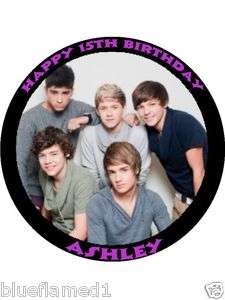 One Direction 7.5 Rice Paper Cake Topper  