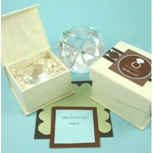  Diamond Shaped Crystal Paperweight Favors   Medium Health 