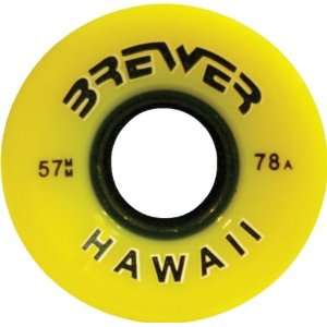  Brewer Hub 78a 57mm Yellow Skate Wheels