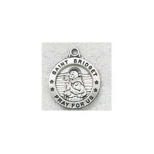  Sterling Silver St.Bridget Medal with 18 inch chain 