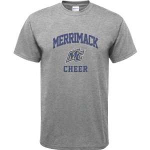 Merrimack Warriors Sport Grey Youth Varsity Washed Cheer Arch T Shirt 