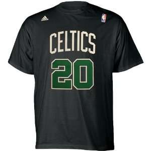  Boston Celtics Ray Allen Name & Number T Shirt (Black 