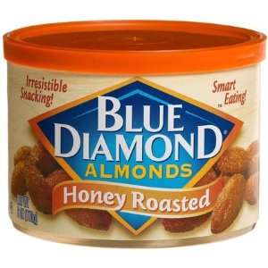 Blue Diamond Honey Roasted Almonds, Tin, 6 oz, 3 ct (Quantity of 4)