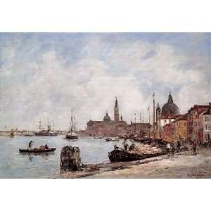   Venice the Dock of the Giudecca, By Boudin Eugène 