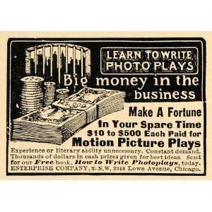  1915 Ad Enterprise Company Photoplays Motion Picture 