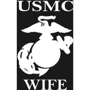  USMC WIFE Eagle, Globe & Anchor white window or bumper 