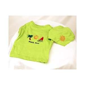  Beach Bum 2 Piece Collar Accessible Embroidered Dog Tee 