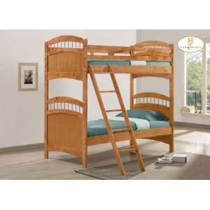Truckee Twin/Twin Bunk Bed in Maple Finish 