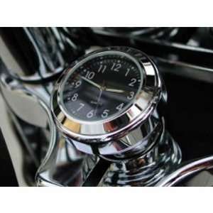 Motorcycle Stem Nut Cover Clock for Harley Davidson Springers (Black 