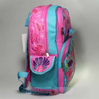 Disney Little Mermaid Ariel 16 Backpack   Princess Girls School Bag 