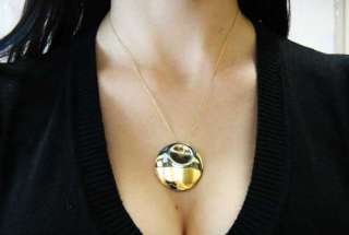 Tiffany & Co. Elsa Peretti 18K Yellow Gold Round Pendant Necklace 