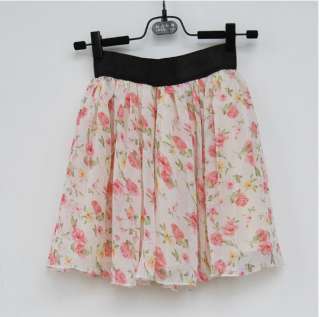 NWT Korean Fashion Sexy Pink Floral Mini Skirt #Flower2  