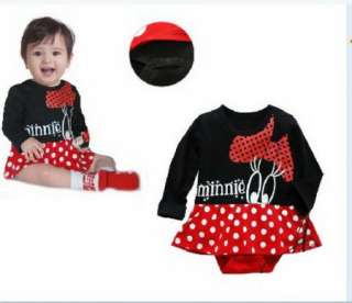   Boy Baby Clothes Minnie Mickey Mouse Set Cotton Romper 0 24M  