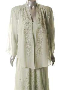 Plus Size 20/22 Mother of the Bride or Groom Dress & Jacket in Sage 