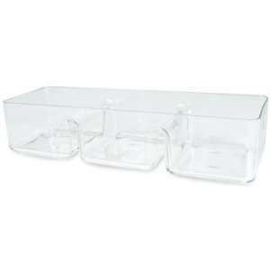 Stotter & Norse Clear Polycarb 3 Section Rectangular Server  