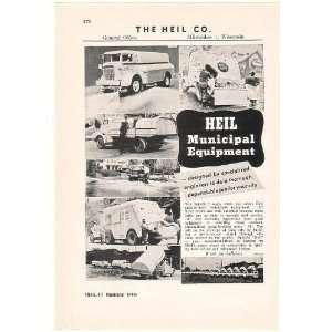  1946 Heil Municipal Garbage and Sprayer Trucks Print Ad 