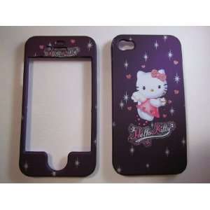  Hello Kitty Purple iPhone 4 4G 4S Faceplate Case Cover 