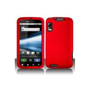  Motorola MB860 Atrix 4G Rubberized Shield Hard Case   Red 