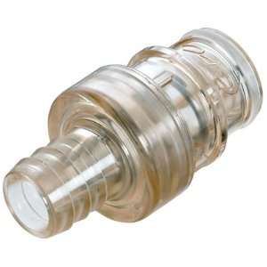 High flow coupling insert, valved, polysulfone, 1/2 barbed connection 