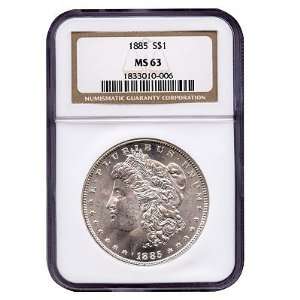  1885 Morgan Silver Dollar MS63 NGC