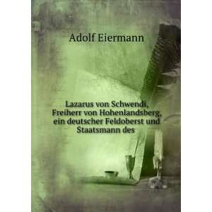  Lazarus Von Schwendi Adolf Eiermann Books