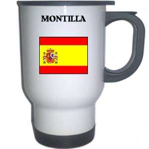  Spain (Espana)   MONTILLA White Stainless Steel Mug 