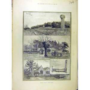   1885 Sketches Abinger Surrey Wilberforce Church Hatch