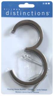 Aged Bronze Floating Flush Large Metal House Numbers  