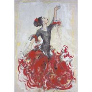  Marta Wiley 25.75W by 38H  Flamenco I CANVAS Edge #4 