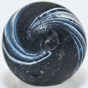 Antique Glass Marble ~ Very Rare Indian Swirl Marble on Purple 
