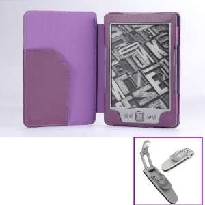  MoKo(TM) Case With Light for Kindle 4, PURPLE Electronics