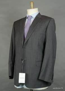 1600 New VALENTINO Roma Italy Wool Gray 48R 48 Suit e58R Flat Front 