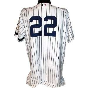  Xavier Nady #22 2008 Yankees Game Used Home Jersey w All 