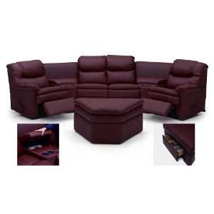  Eipal Leather Home Theater Sectional