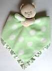 Baby Lovey Blanket Messages from the Heart Green Satin 