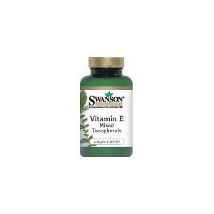 Vitamin E Mixed Tocopherols 400 IU 100 Sgels by Swanson Premium
