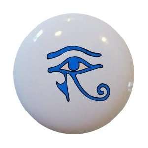  Blue Eye of Horus Ceramic Cabinet Drawer Pull Knob 