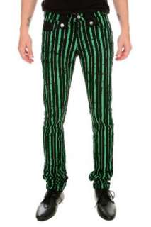  Lip Service Black And Green Striped Skinny Jeans Clothing