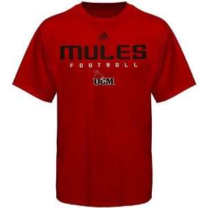  NCAA adidas Central Missouri Mules Red Sideline T shirt 