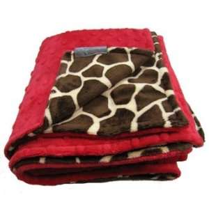    Baby Snuggle Blanket   Joey Giraffe Red Minky Snuggle Blanket Baby