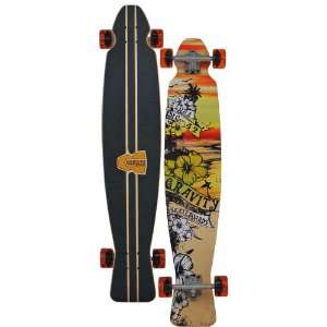  Gravity Mini Carve 3 Longboard Skateboard   Aloha / Orange 