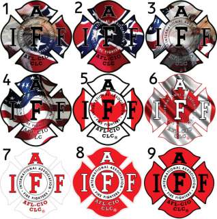 Four   4 IAFF Firefighter Sticker Decals 36 Options  