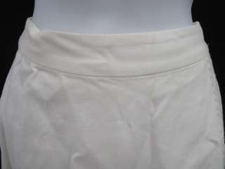 IDENTITY White Linen Blend Sequined A line Skirt Sz 4  