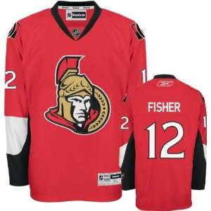  Mike Fisher Jersey Reebok Red #12 Ottawa Senators Premier 